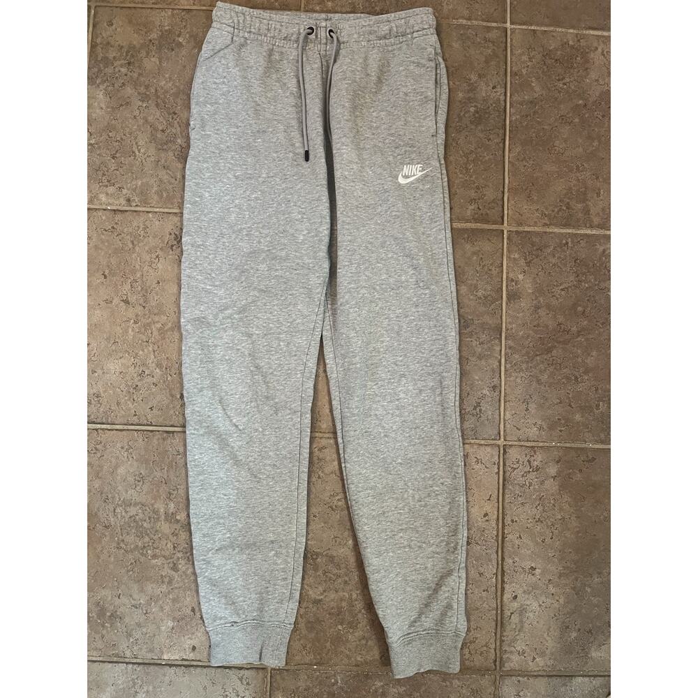 Nike XS Sportswear Essential Fleece Jogger Gray Sweatpants Drawstring Pants
